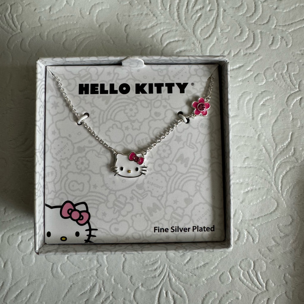 Hello Kitty Silver Plated Hello Kitty Necklace